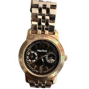 Men’s Nautica Black and Gold Tone Watch - Only Worn a Few Times - Like New